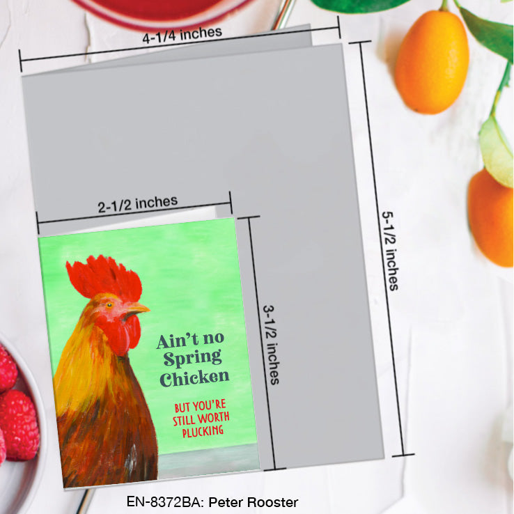 Peter Rooster, Greeting Card (8372BA), Enclosure, www.printedcanvas.com