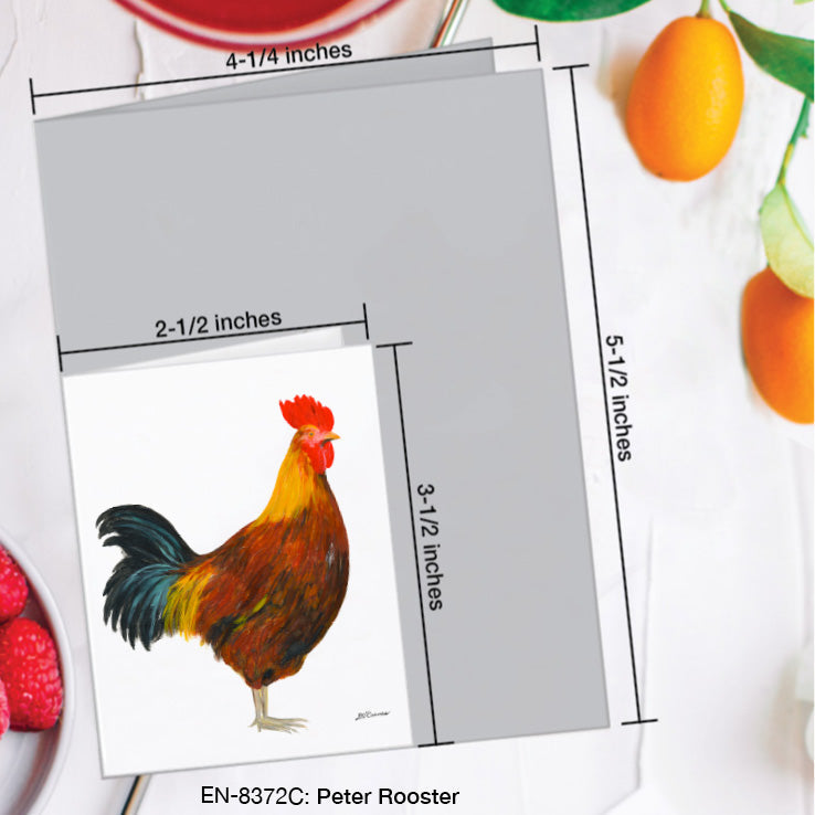 Peter Rooster, Greeting Card (8372C), Enclosure Card, www.printedcanvas.com