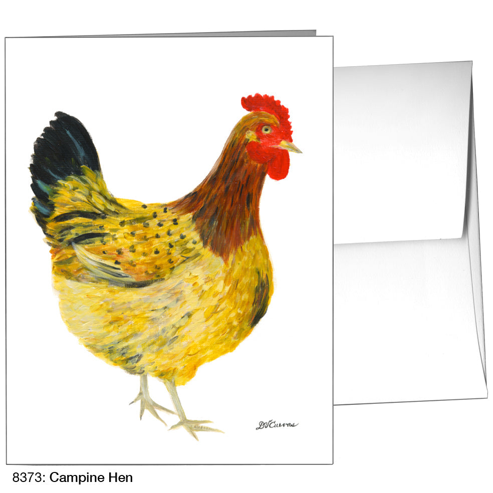 Campine Hen, Greeting Card (8373), A2, printedcanvas.com