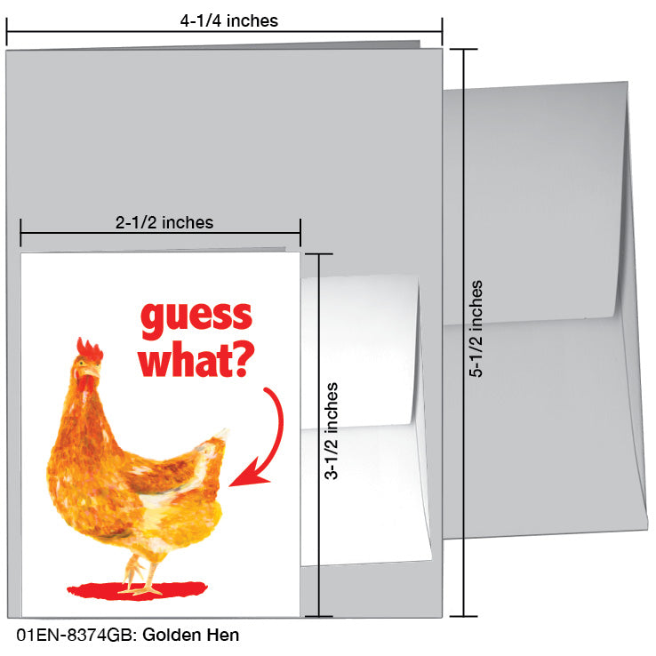 Golden Hen, Greeting Card (8374GB)