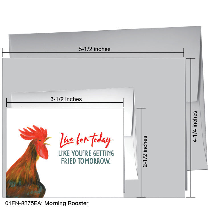 Morning Rooster, Greeting Card (8375EA)