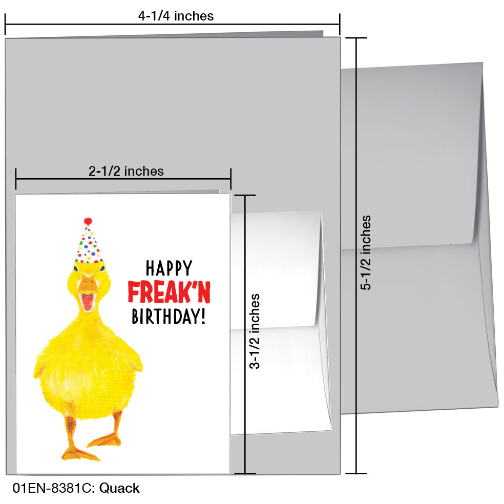 Quack, Greeting Card (8381C), Enclosure, www.printedcanvas.com