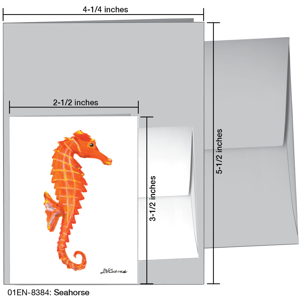 Seahorse, Greeting Card (8384B), Enclosure Card, www.printedcanvas.com