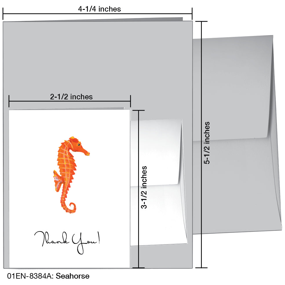 Seahorse, Greeting Card (8384A), Enclosure, www.printedcanvas.com