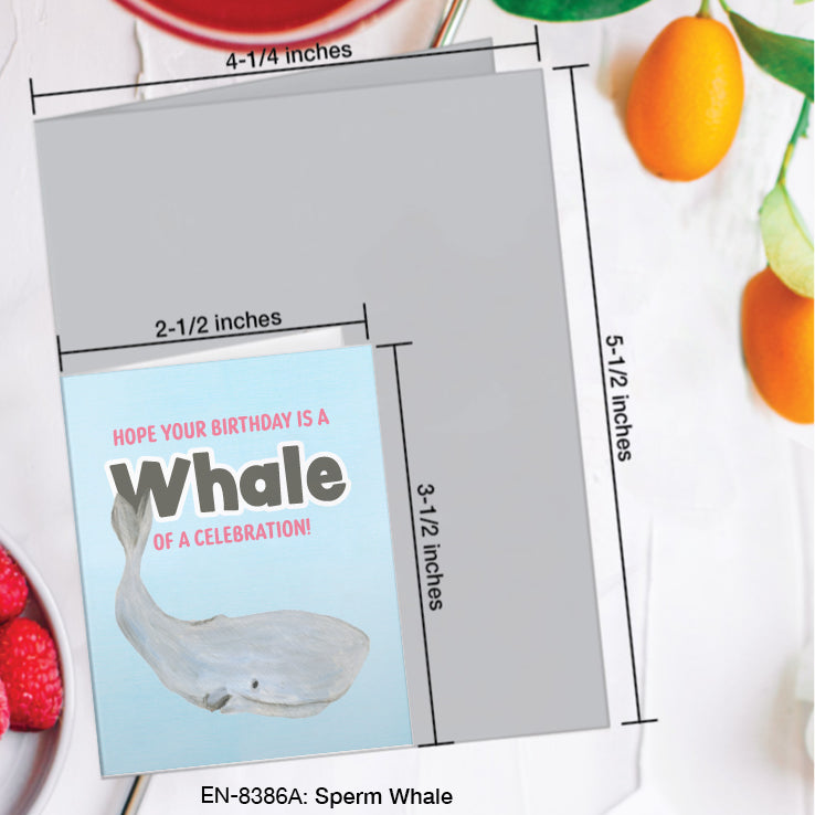 Sperm Whale, Greeting Card (#8386A)
