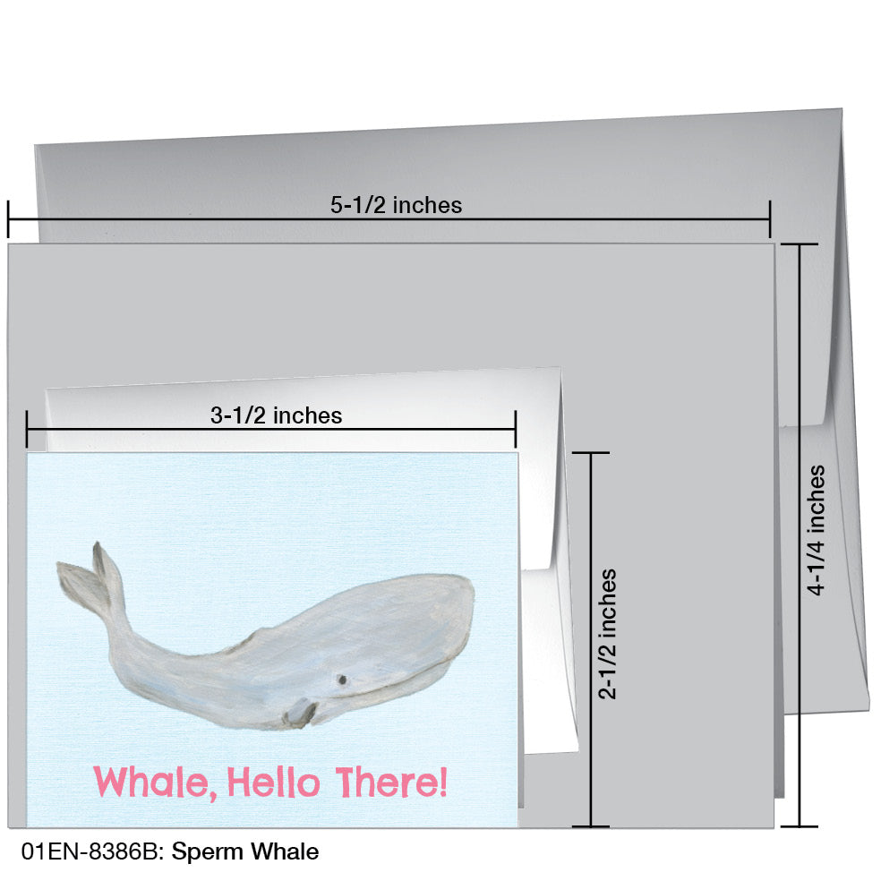Sperm Whale, Greeting Card (8386B), Enclosure, www.printedcanvas.com
