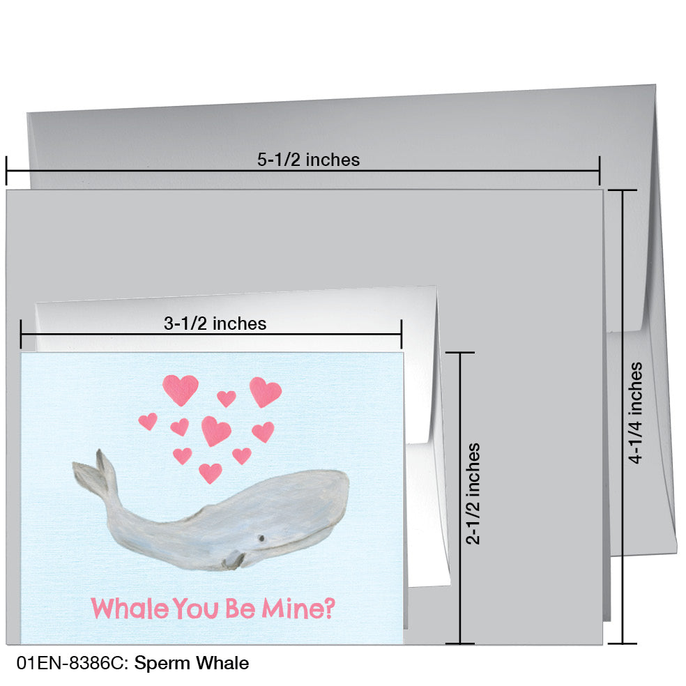 Sperm Whale, Greeting Card (8386C), Enclosure, printedcanvas.com