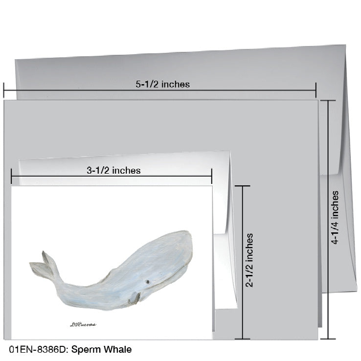 Sperm Whale, Greeting Card (8386D), Enclosure, www.printedcanvas.com