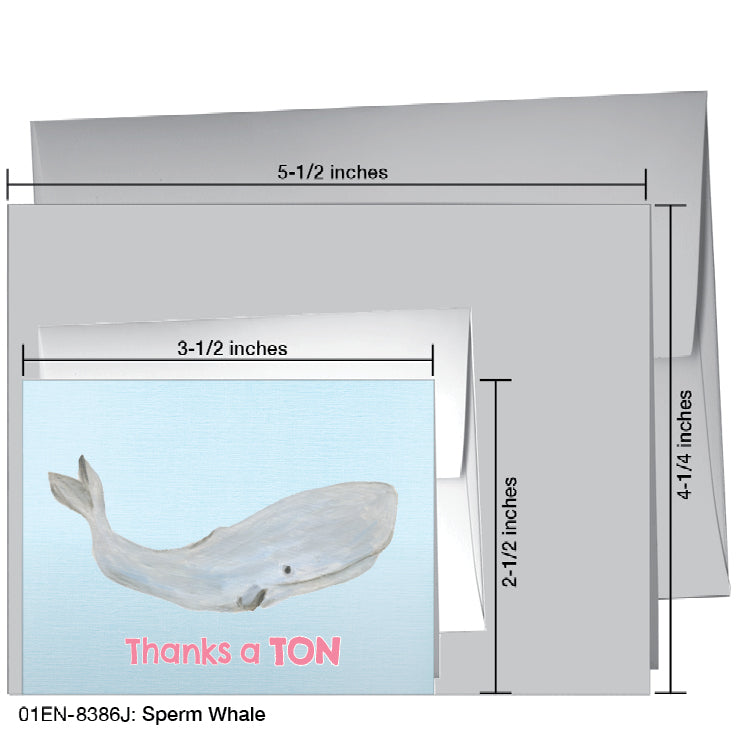 Sperm Whale, Greeting Card (8386J)