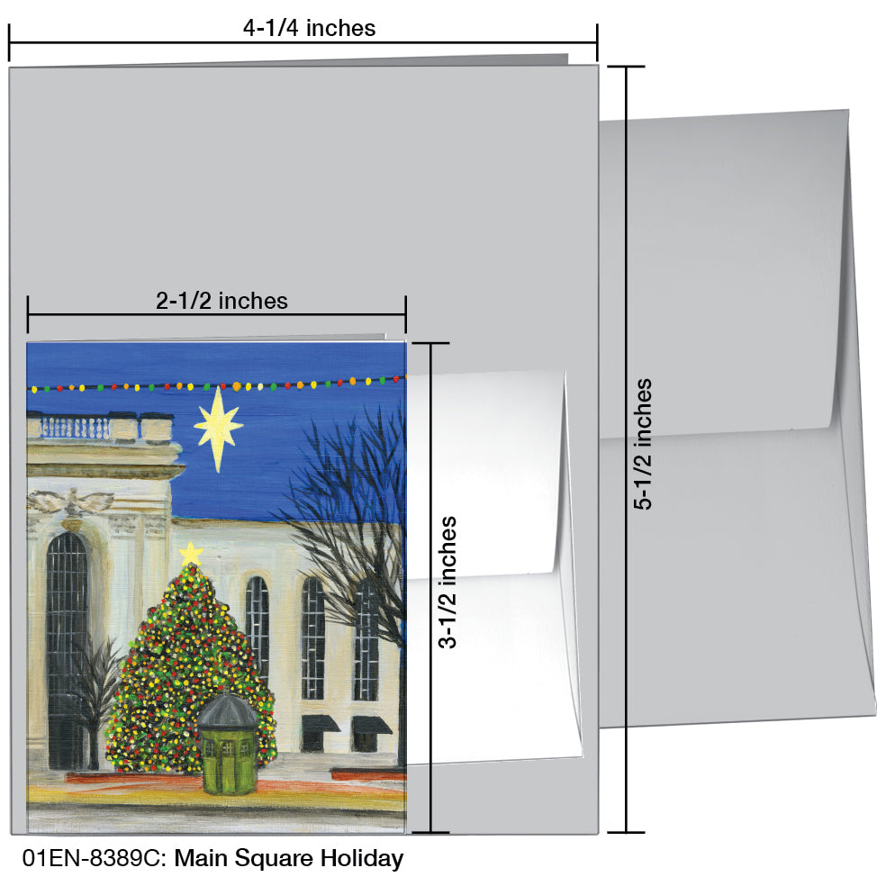 Main Square Holiday, York PA, Greeting Card (8389C), Enclosure, printedcanvas.com