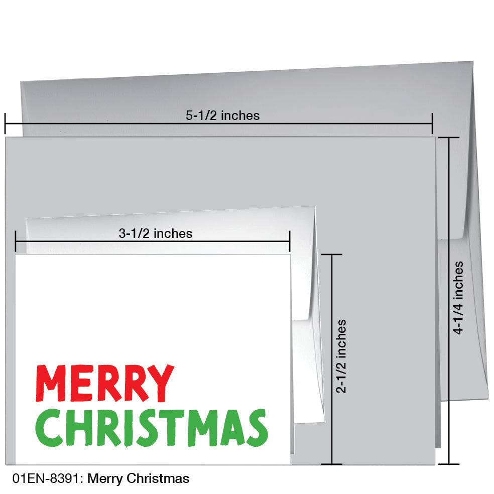 Merry Christmas, Greeting Card (8391D), Enclosure, www.printedcanvas.com