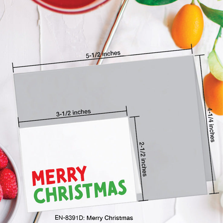 Merry Christmas, Greeting Card (8391D), Enclosure Card, www.printedcanvas.com