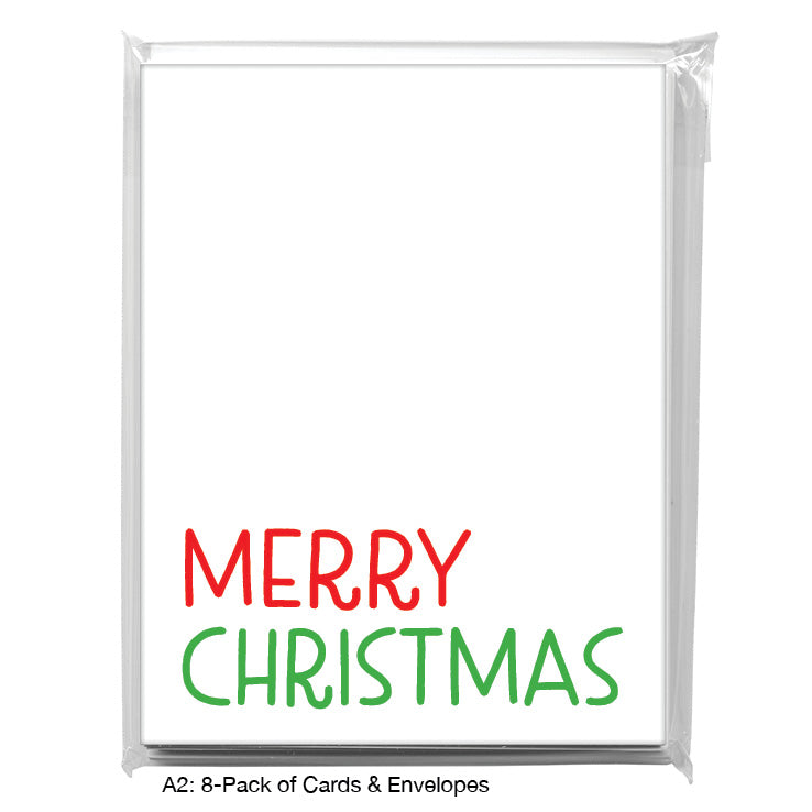 Merry Christmas, Greeting Card (#8391DA), A2 Card 8-Pack, www.printedcanvas.com