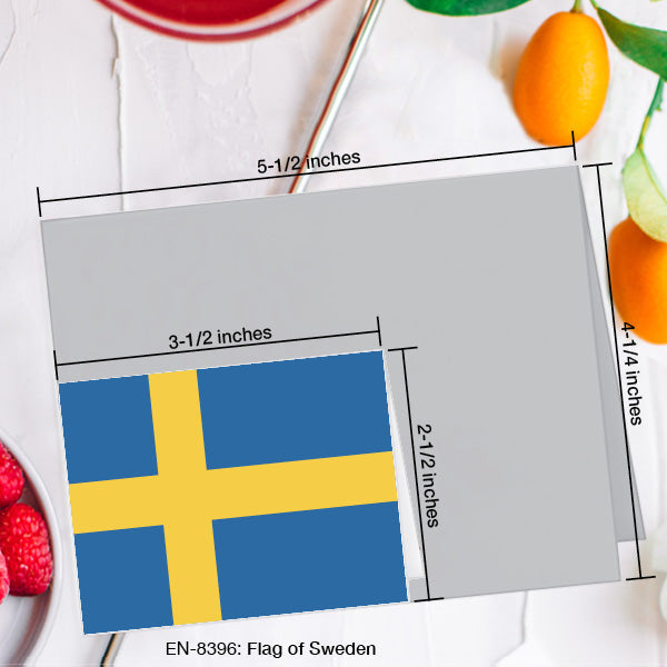 Flag of Sweden, Greeting Card (8396A), Enclosure Card, www.printedcanvas.com