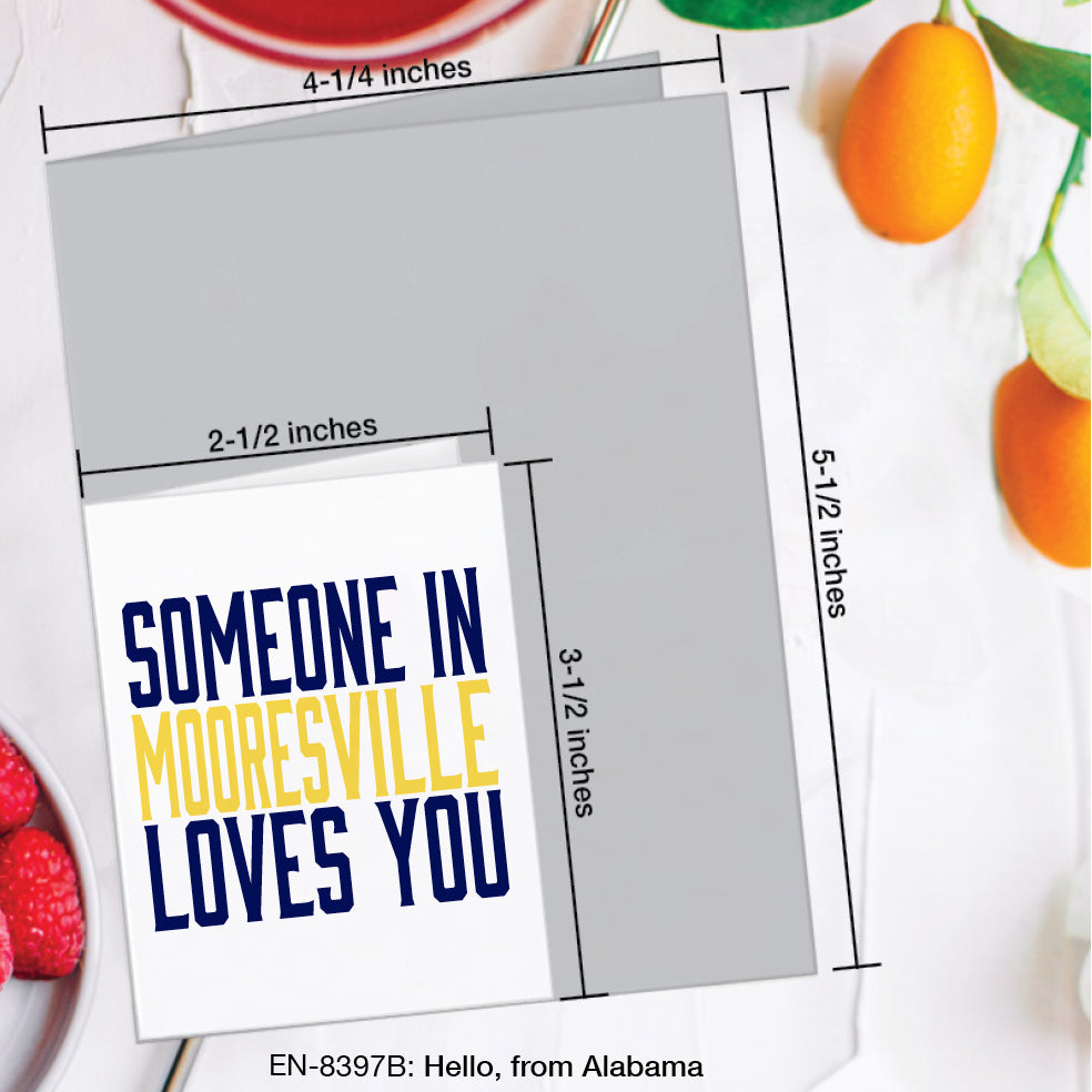 Hello, from Alabama, Greeting Card (#8397B)