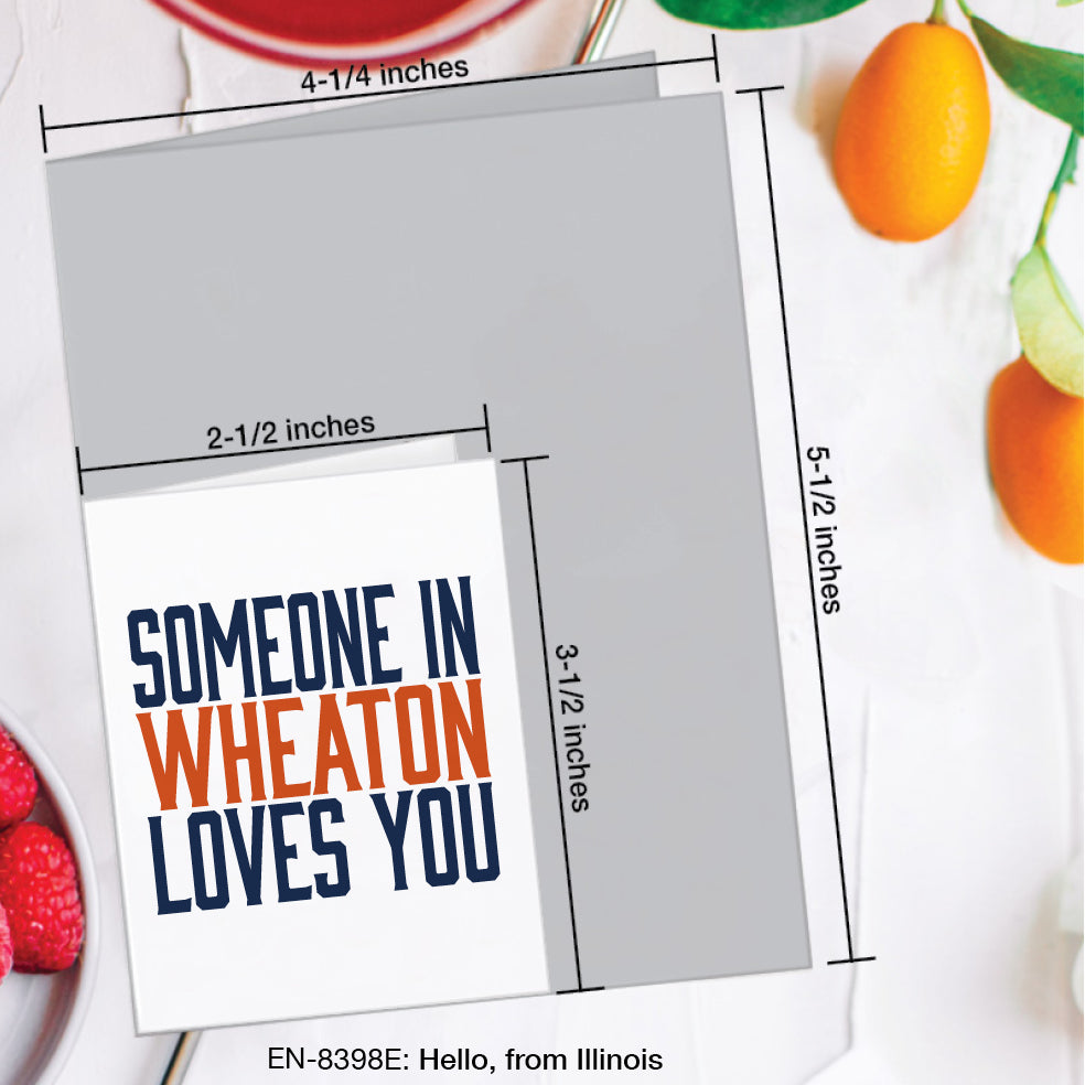 Hello, from Illinois, Greeting Card (#8398E)