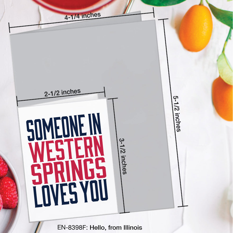 Hello, from Illinois, Greeting Card (#8398F)
