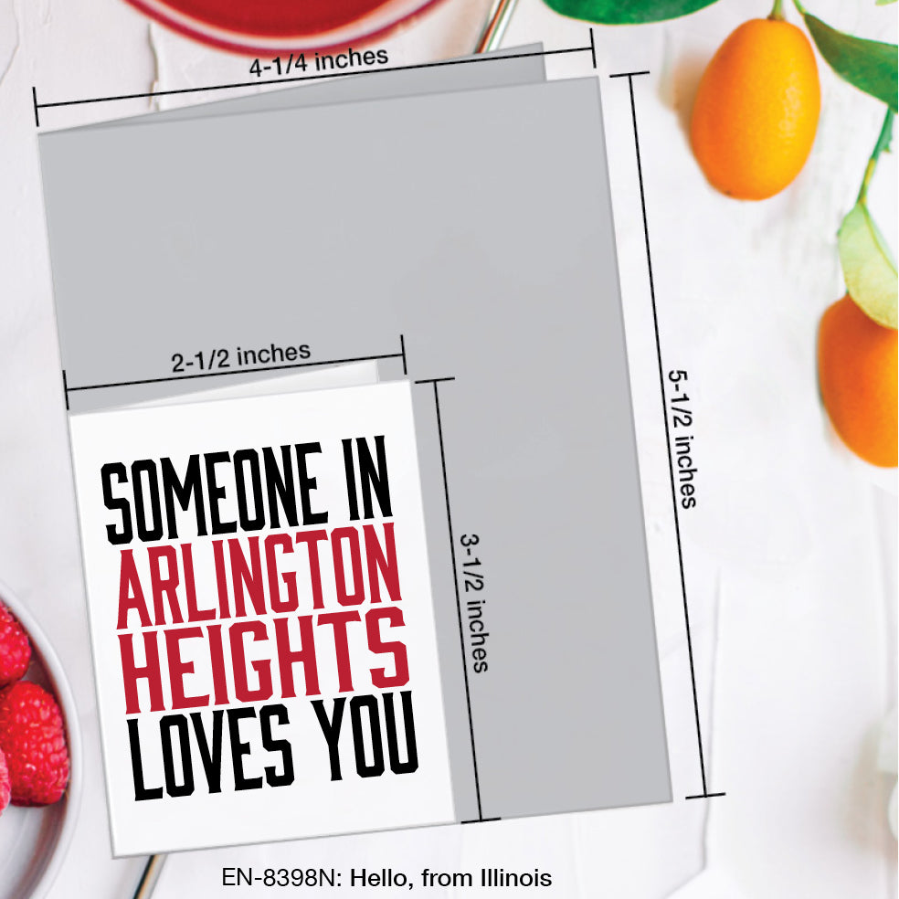 Hello, from Illinois, Greeting Card (#8398N)