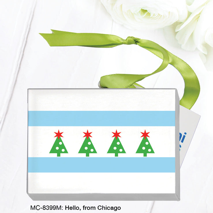 Hello, From Chicago, Mini Canvas (MC-8399M), Front, printedcanvas.com