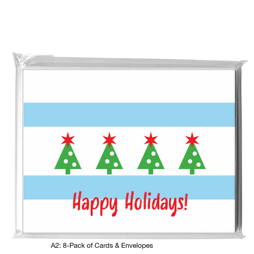 Hello, From Chicago, Greeting Card (8399P), A2 8-Pack, printedcanvas.com