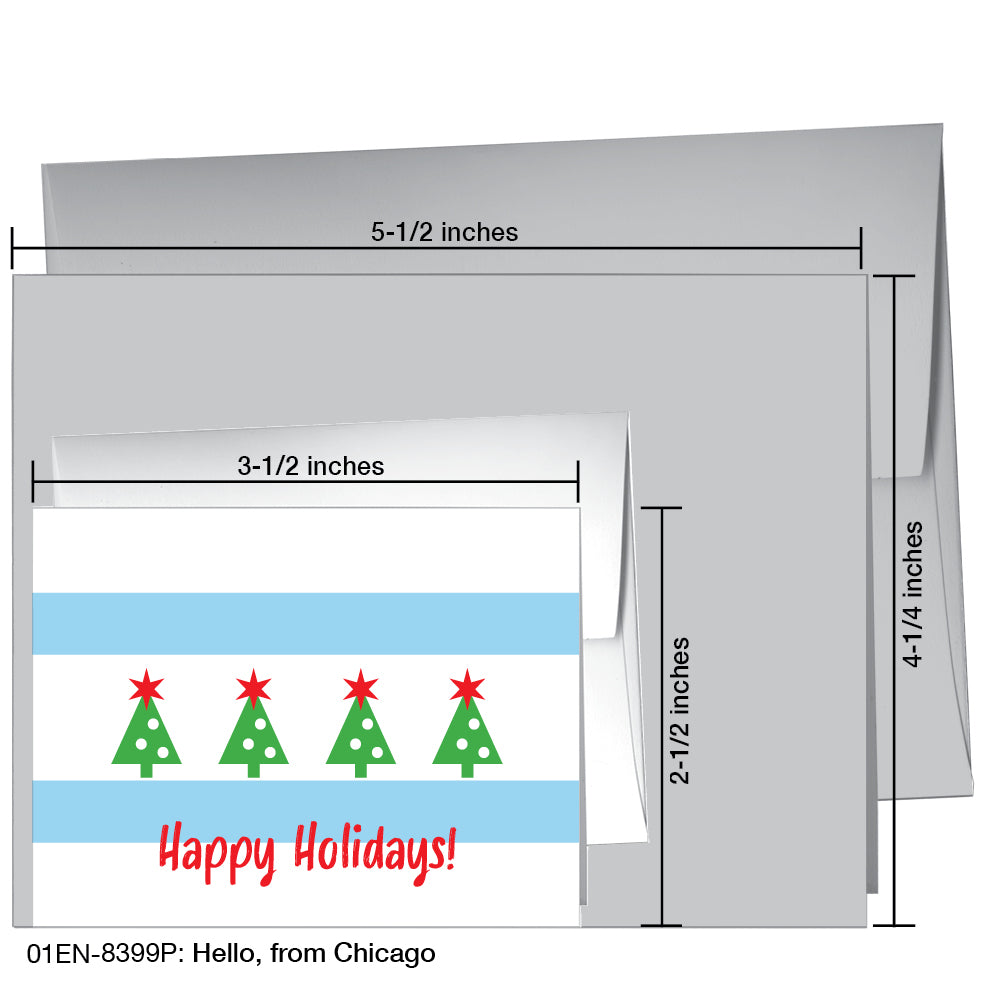 Hello, From Chicago, Greeting Card (8399P), Enclosure, printedcanvas.com