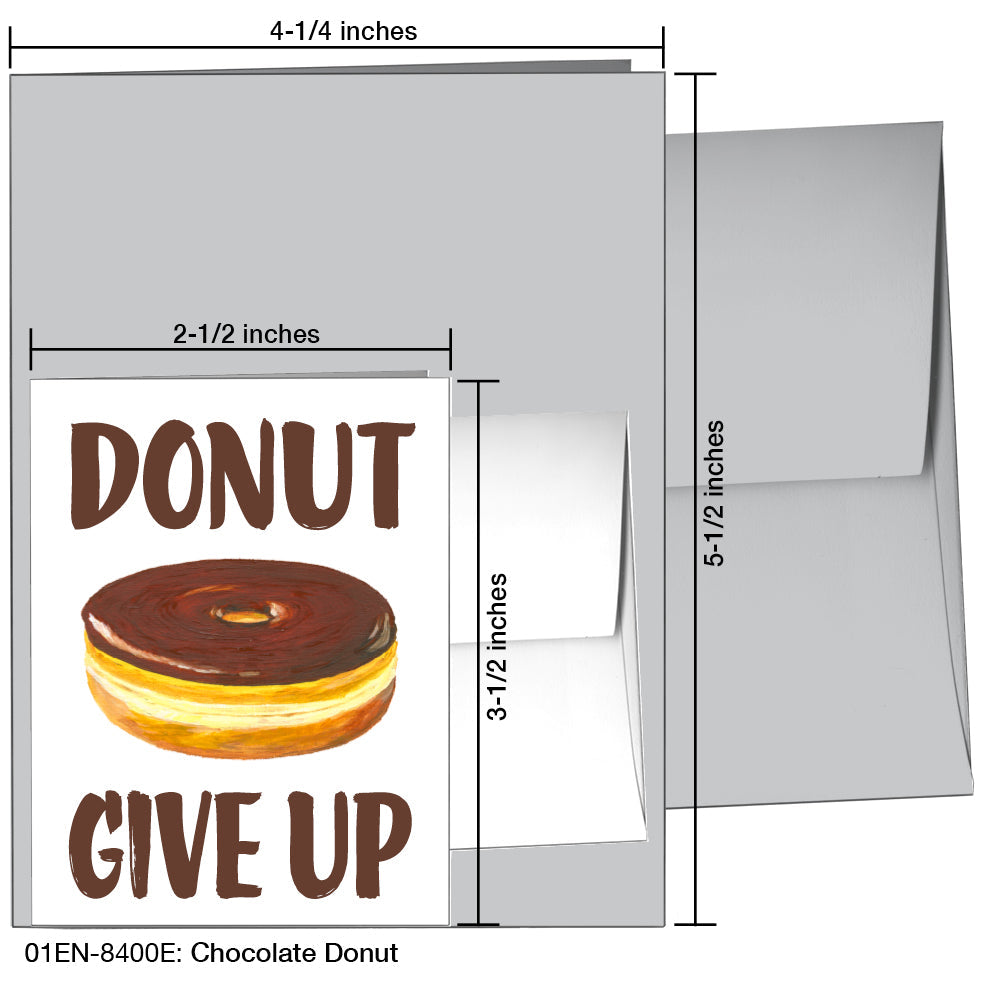 Chocolate Donut, Greeting Card (8400E), Enclosure, printedcanvas.com