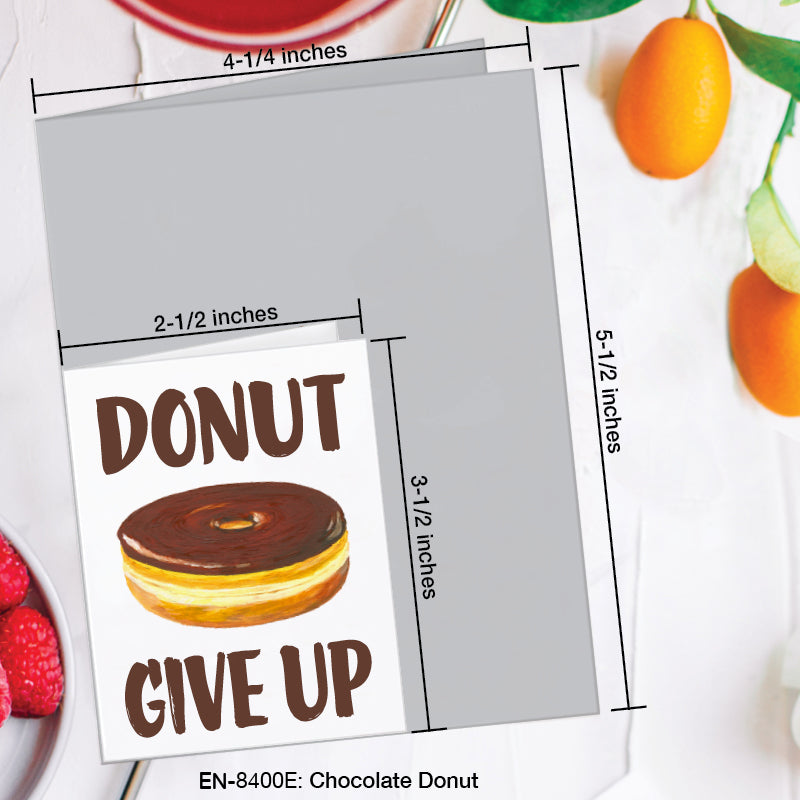 Chocolate Donut, Greeting Card (8400E), Enclosure, www.printedcanvas.com
