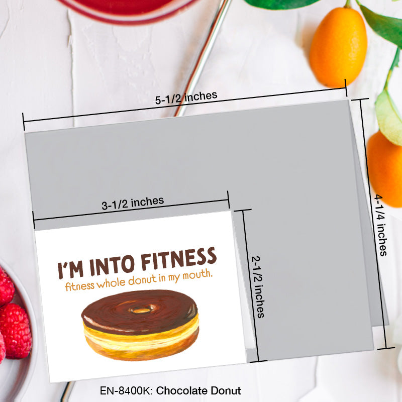 Chocolate Donut, Greeting Card (8400K), Enclosure, www.printedcanvas.com