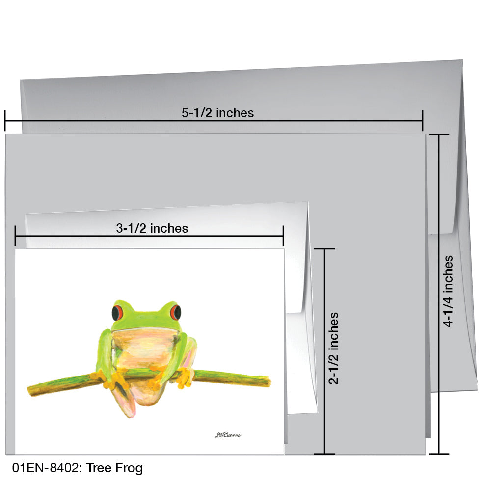 Tree Frog, Greeting Card (8402P), Enclosure, www.printedcanvas.com