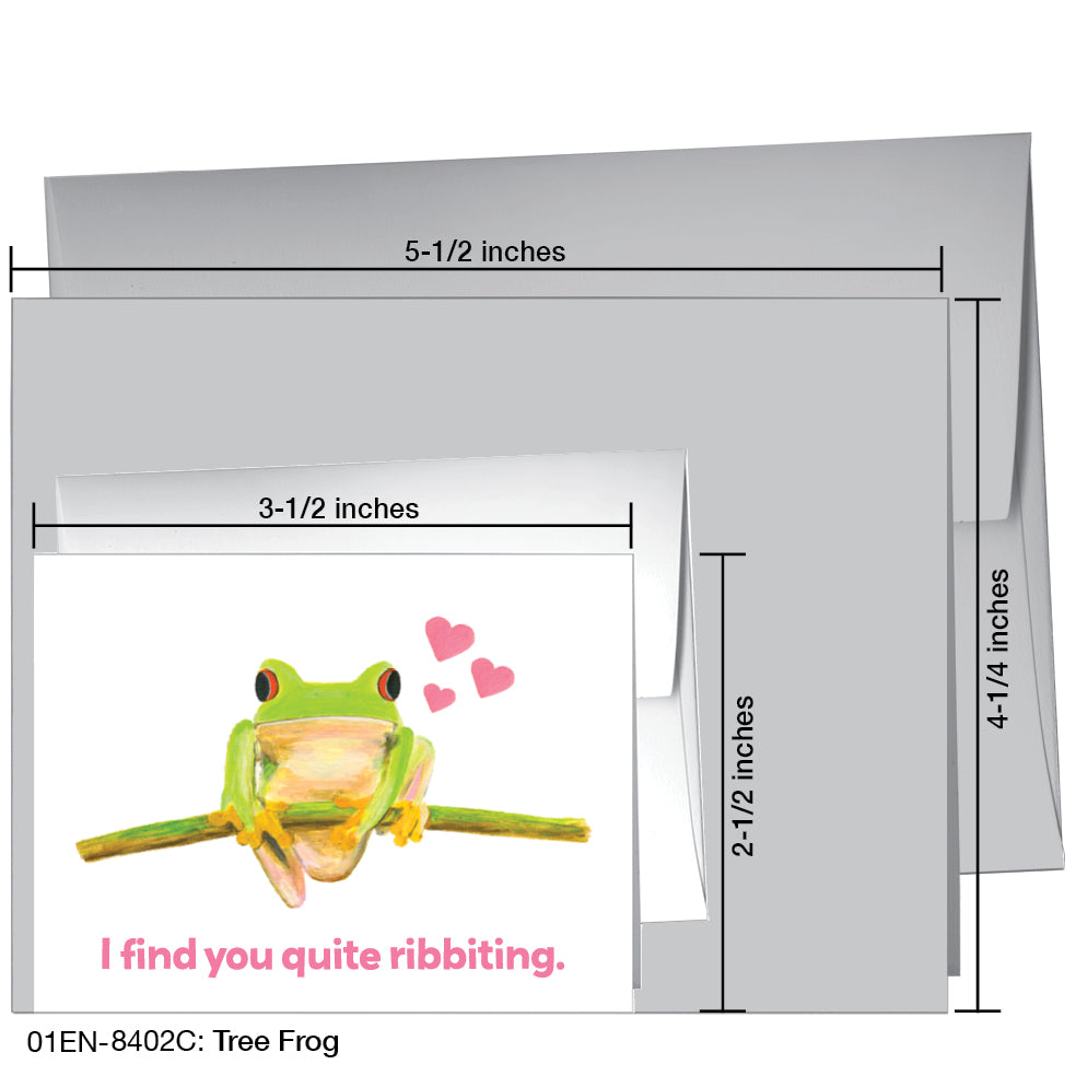 Tree Frog, Greeting Card (8402C), Enclosure, www.printedcanvas.com