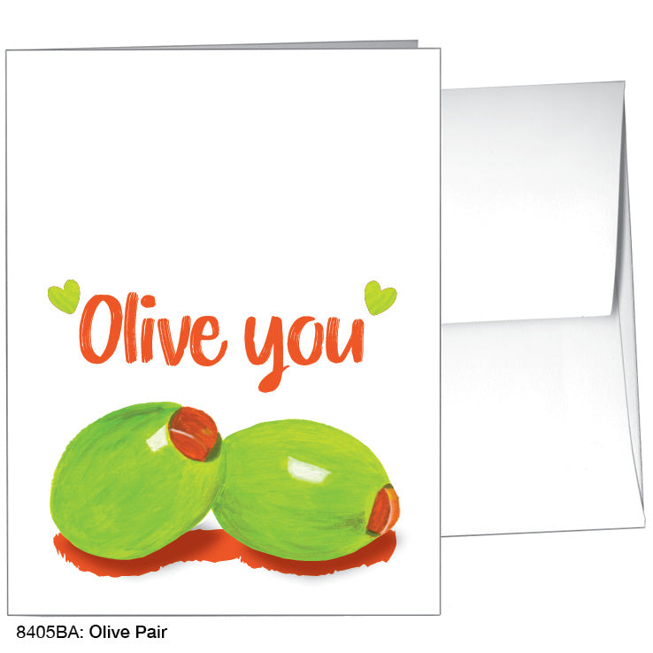 Olive Pair, Greeting Card (8405BA), A2 Card Front, www.printedcanvas.com