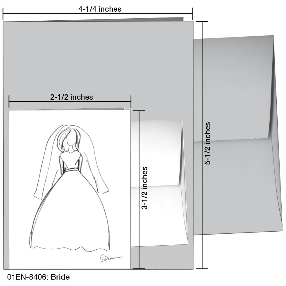 Bride, Greeting Card (8406A), Enclosure, www.printedcanvas.com