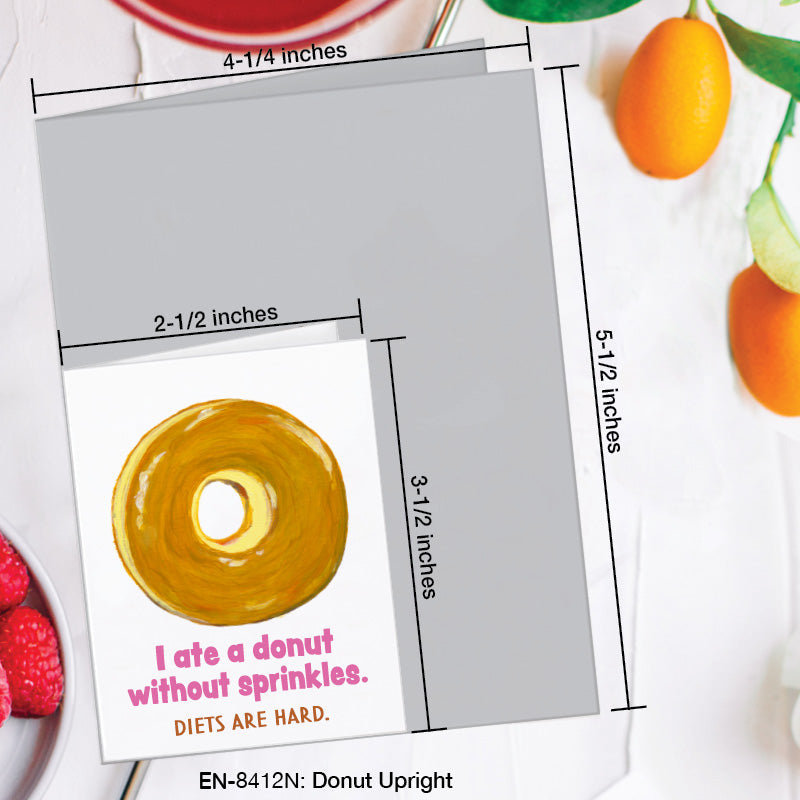 Donut Upright, Greeting Card (8412N), Enclosure, www.printedcanvas.com