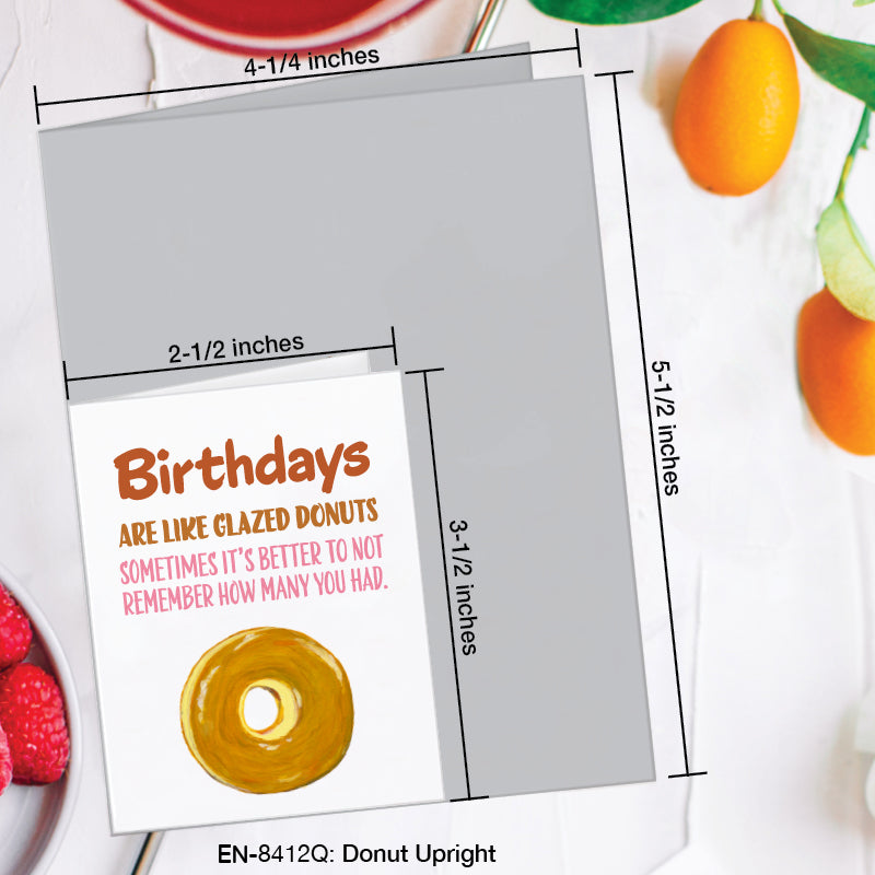 Donut Upright, Greeting Card (8412Q), Enclosure, www.printedcanvas.com