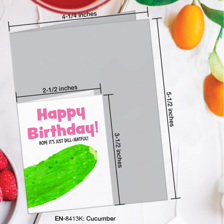 Cucumber, Greeting Card (8413K), Enclosure, www.printedcanvas.com