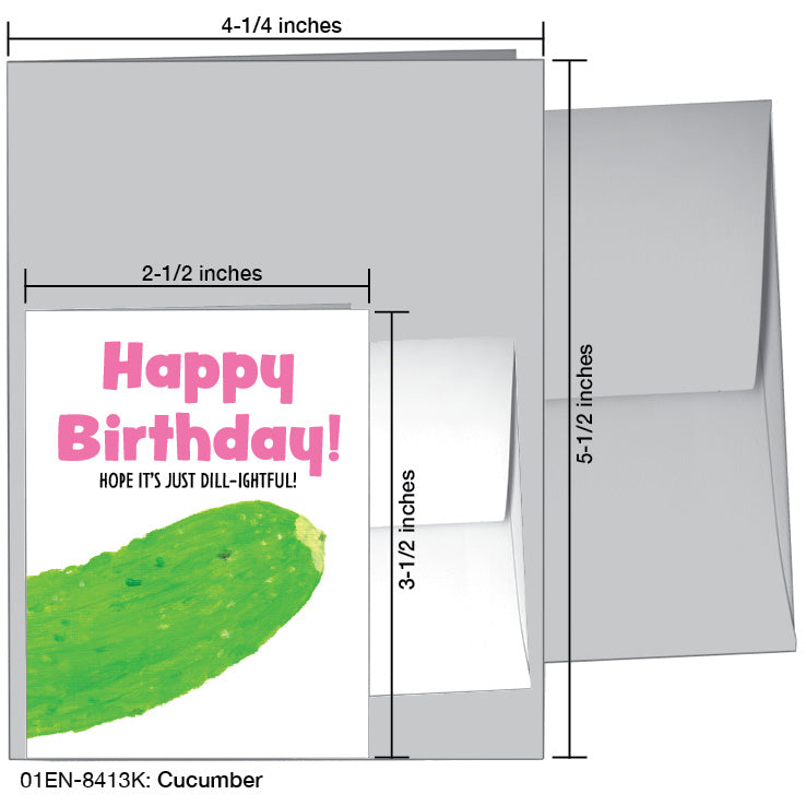 Cucumber, Greeting Card (8413K), Enclosure, www.printedcanvas.com