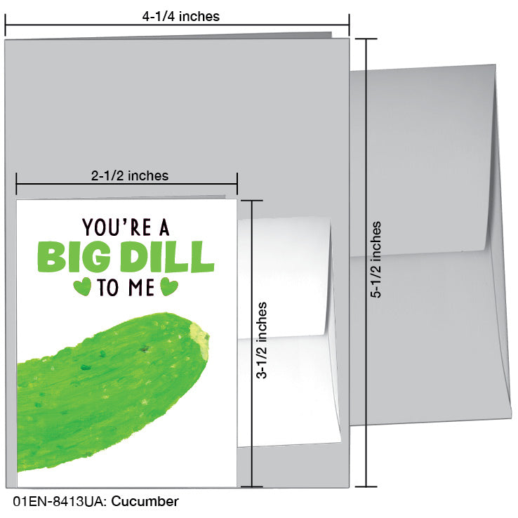Cucumber, Greeting Card (8413UA), Enclosure Card, www.printedcanvas.com