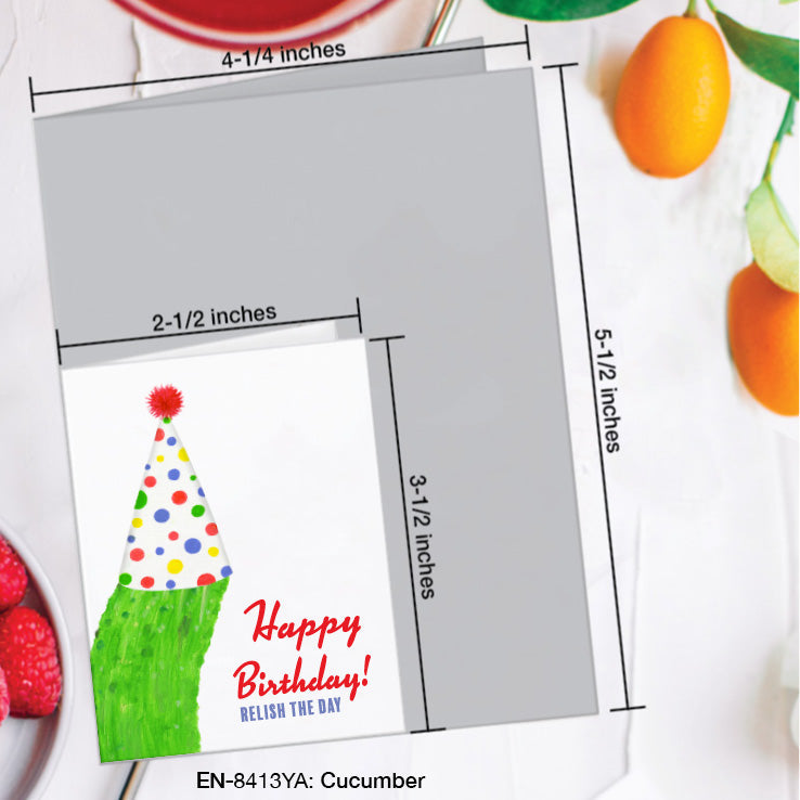 Cucumber, Greeting Card (8413YA), Enclosure, www.printedcanvas.com