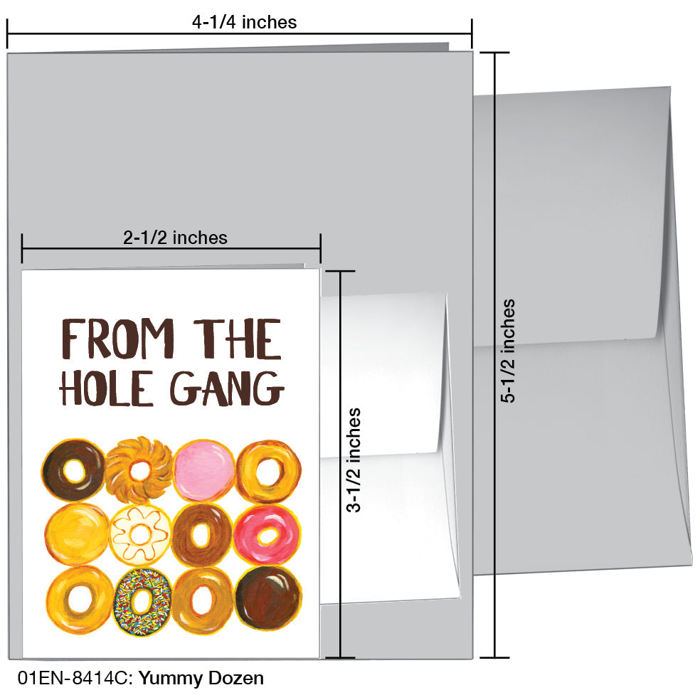 Yummy Dozen, Greeting Card (8414C), Enclosure, www.printedcanvas.com