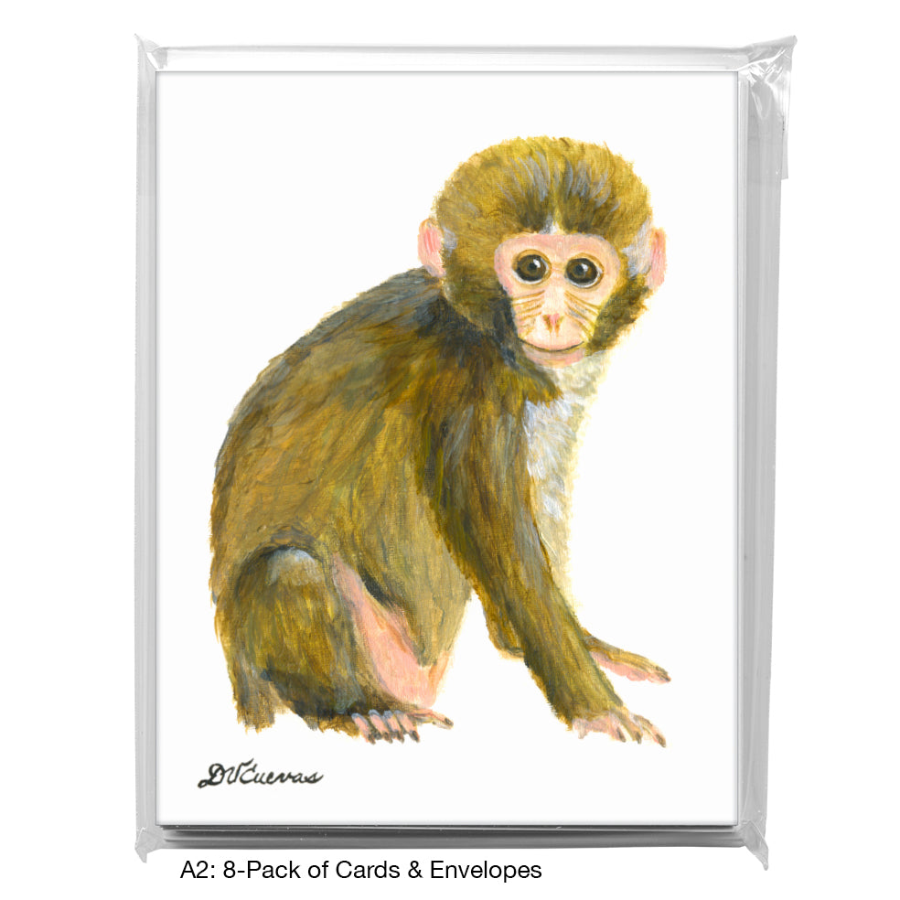 Cuddles Monkey, Greeting Card (8416), A2 8-Pack, printedcanvas.com
