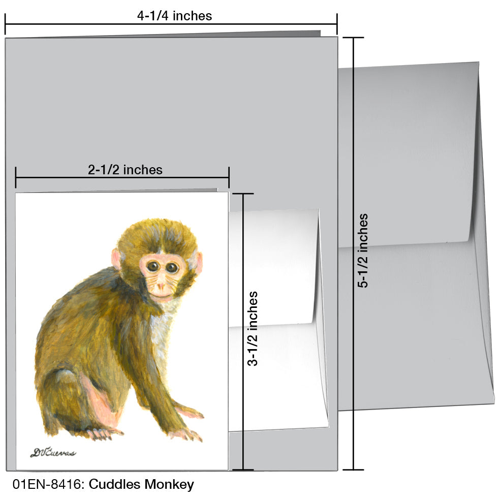 Cuddles Monkey, Greeting Card (8416), Enclosure, printedcanvas.com