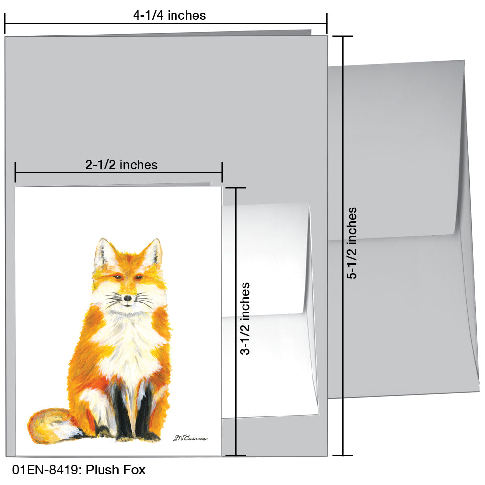 Plush Fox, Greeting Card (8419C), Enclosure, www.printedcanvas.com