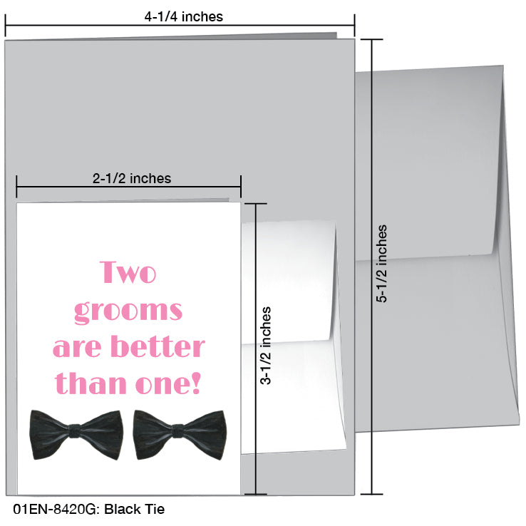 Black Tie, Greeting Card (#8420G), A2 Card Front, www.printedcanvas.com