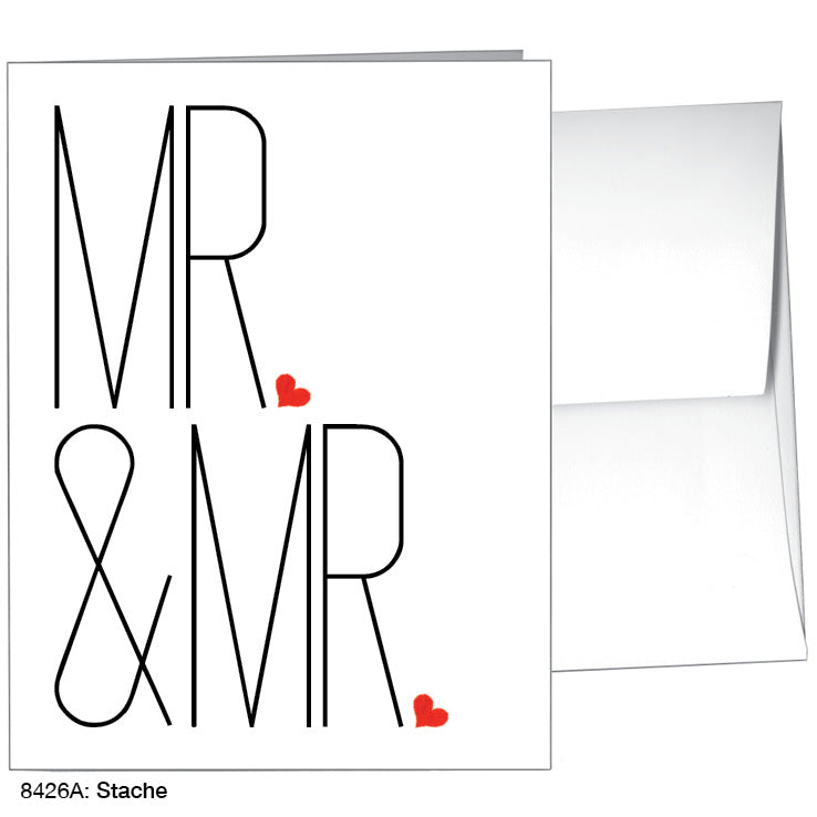 Stache, Greeting Card (8426A), Front, www.printedcanvas.com