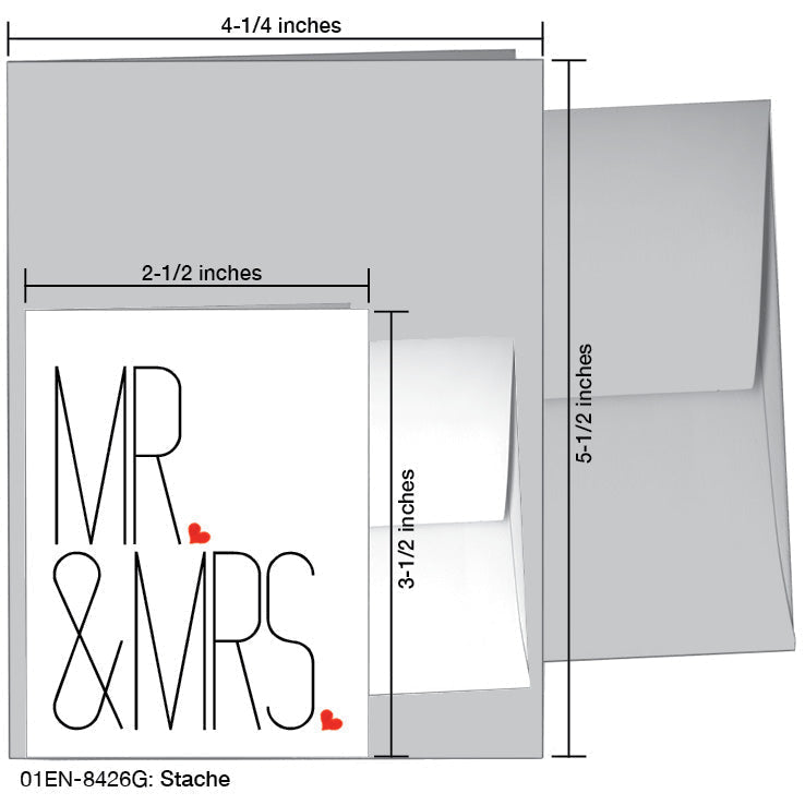 Stache, Greeting Card (8426G), Enclosure, www.printedcanvas.com