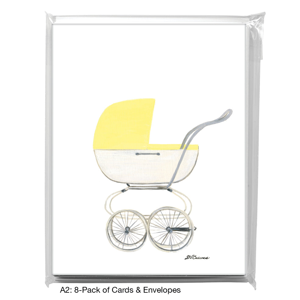 Stroller, Greeting Card (8431), A2 8-Pack, printedcanvas.com