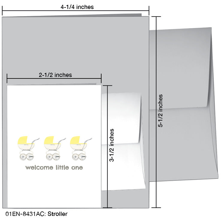 Stroller, Greeting Card (8431AC), Enclosure, www.printedcanvas.com