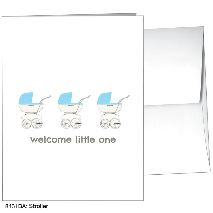 Stroller, Greeting Card (#8431BA), A2 Card Front, www.printedcanvas.com