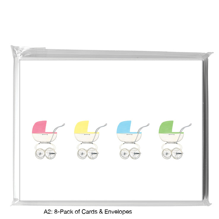 Stroller, Greeting Card (8431E), A2 8-Pack, printedcanvas.com