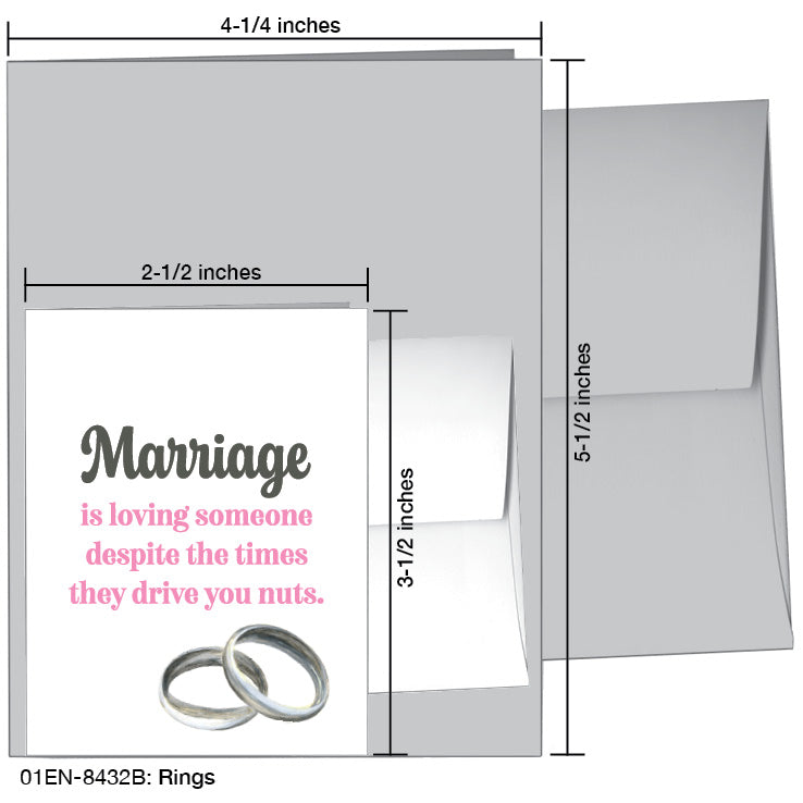 Rings, Greeting Card (8432B), Enclosure, www.printedcanvas.com